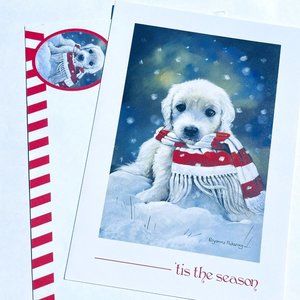 1 Gingerbread House Designs, Pollyanna Pickering Art Puppy Christmas Greet Card